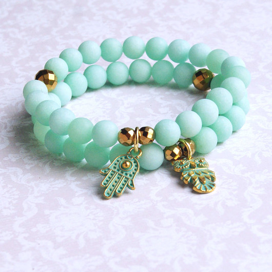 MINT gold PATINA :: hamsa :: TALIZMAN kaktusia