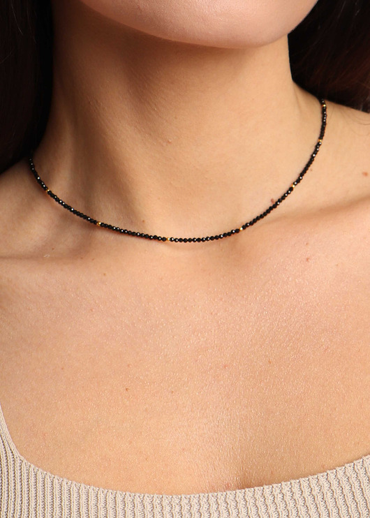 chokery Naszyjnik choker z kamieni naturalnych spineli