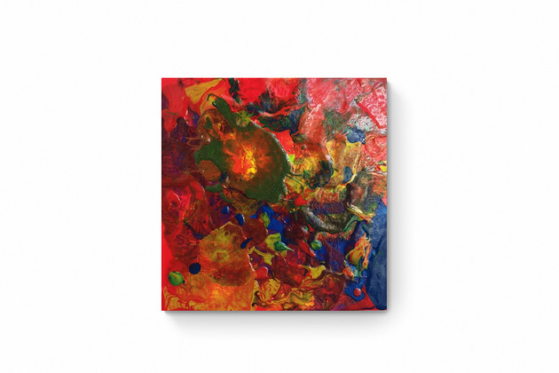 obrazy Obraz ręcznie malowany na płótnie 20x20 cm - abstrakcja