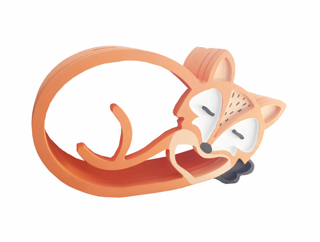 HH Lisek Lis SKARBONKA drewniana MALOWANA Fox Heart Home