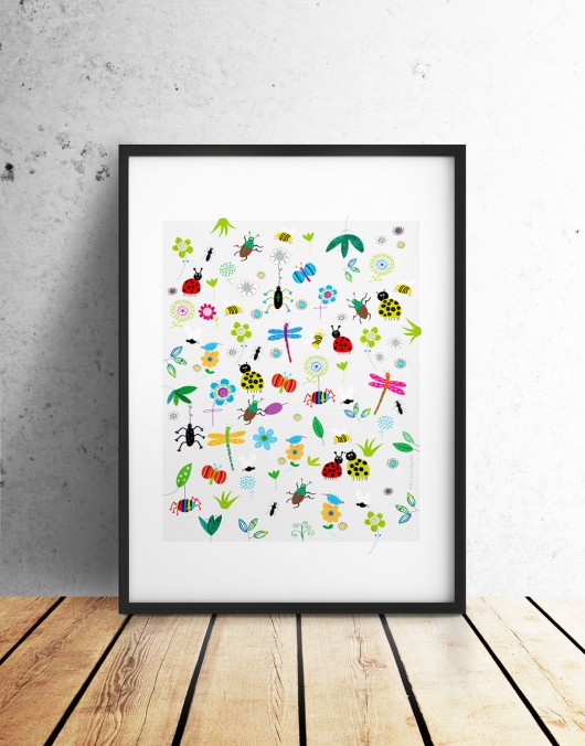 OWADY Ilustrowany plakat, ilustracja 48x68 71 Prints