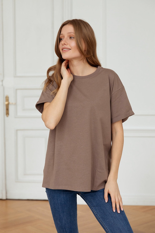t-shirt damskie T-shirt Voila Cappuccino
