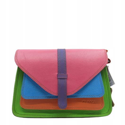 torby na ramię Torebka damska klasyczna elegancka skórzana na ramię pasek OLIVKA