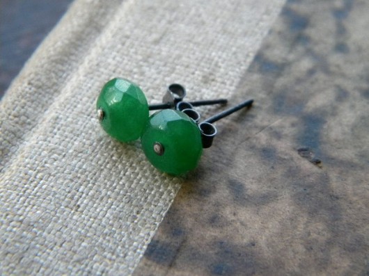 kolczyki wire wrapping agat - opona