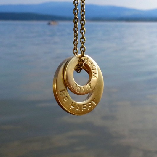 Circles - duo - brass- chain SHEandHE