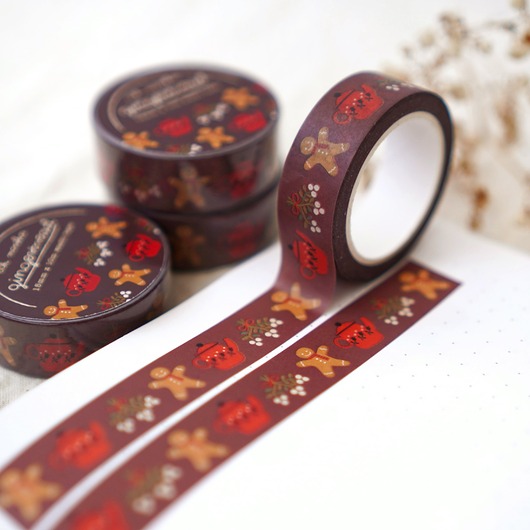 akcesoria różne Gingerbread - taśma washi  15 mm x 10 m