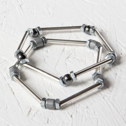 Zestaw industrialnych bransoletek WOWx2 SCREWLIKE
