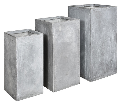 Wazon prosty Grigio C, glina, szary, 60 cm Home Design