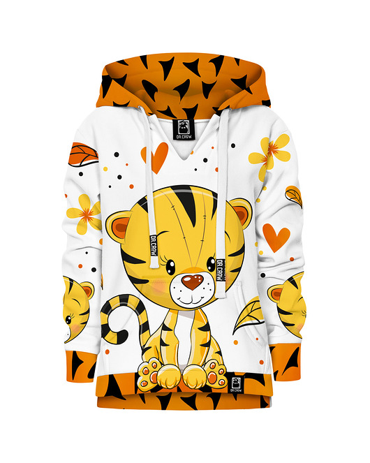 bluzy dla dziewczynki Bluza Dziewczynka DR.CROW Cute Tiger