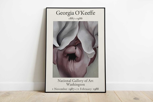 Georgia O Keeffe plakat wystawowy Pas De LArt