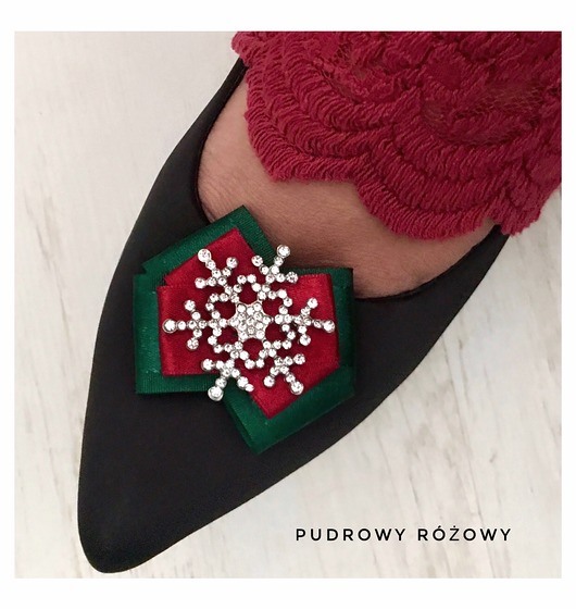 klipsy do butów Biżuteryjne  Klipsy do butów NEW Święta Mikołajki