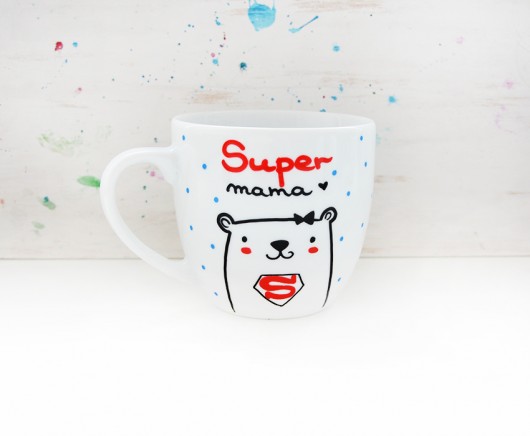 Super mama - kubek porcelanowy miamilu