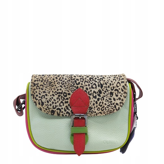 torby na ramię Listonoszka torebka damska skóra naturalna kolorowa oryginalna OLIVKA