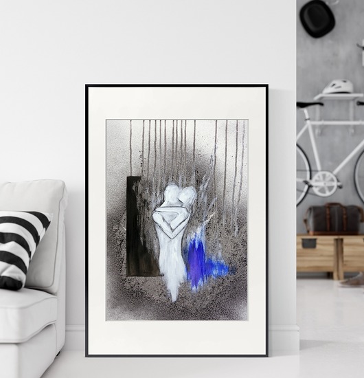 obraz malowany ręcznie 50 x 70 cm, abstrakcja  Krystyna Siwek Art