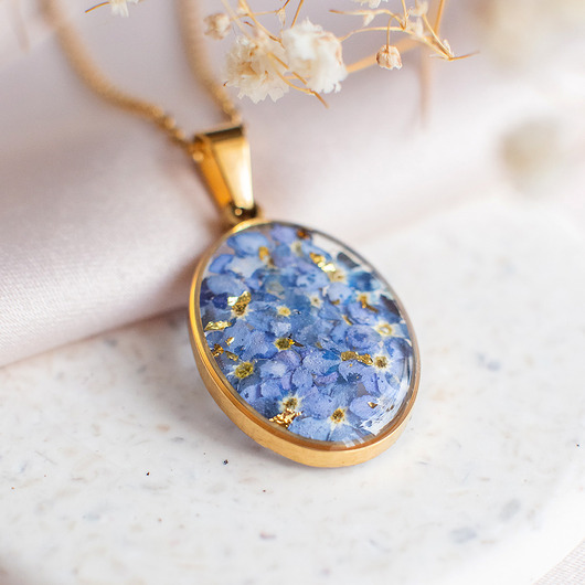 wisiory Wisiorek z niezapominajkami