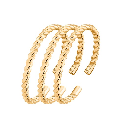 pierścionki złote Zestaw trzech złotych obrączek