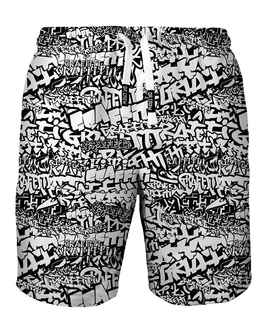spodnie męskie Shorty Kąpielowe Męskie DR.CROW Graffiti wb