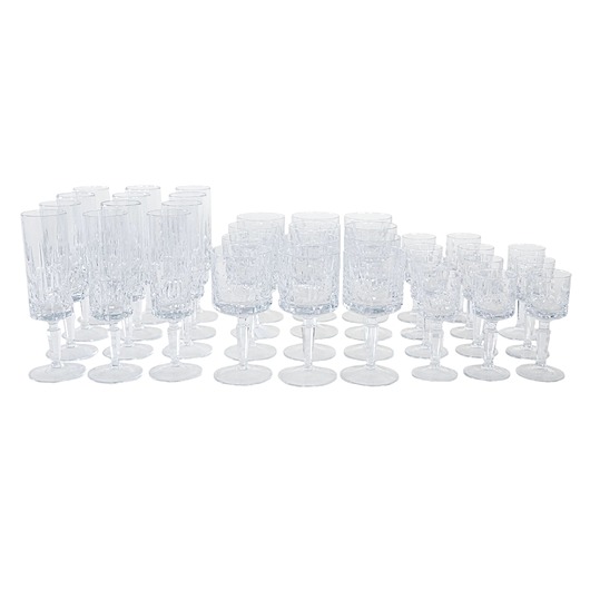 szklanki i kieliszki Zestaw kieliszków kryształowych, włoski design, lata 70, produkcja: Włochy