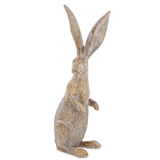 ozdoby wielkanocne Dekoracja - zając brązowy 34x10x12 cm LONGORELA