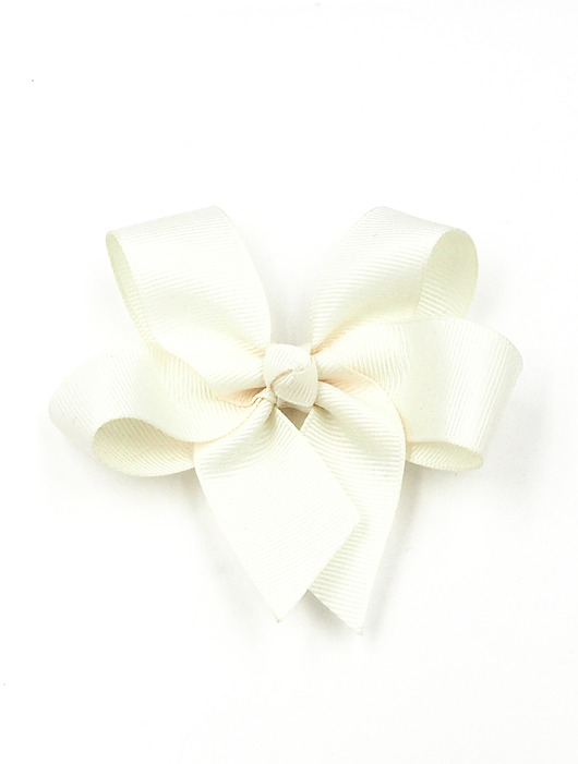 ozdoby do włosów dla dzieci Spinka do włosów duża kokarda Big Bow Off White
