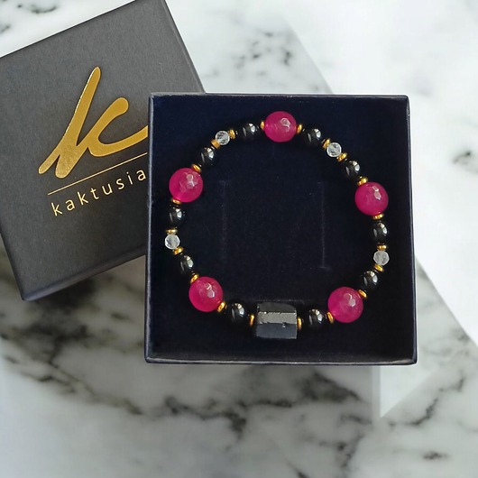 bransoletki z kamieni naturalnych OCHRONA oczyszczenie SIŁA koncentracja : turmalin, k.górski, onyks, jadeit