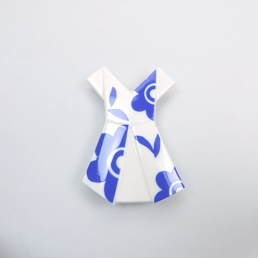 broszki Broszka Porcelanowa Sukienka 04
