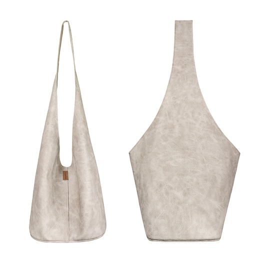 Short Boogi Bag beżowa / torebka hobo / boho hairoo