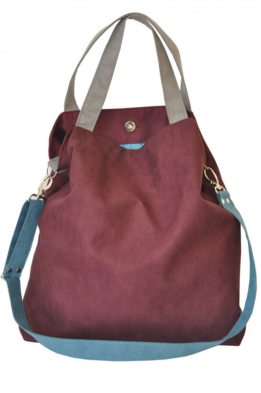 TORBA HOBO XXL - oberżyna, morski, szary PRACOWNIA 166