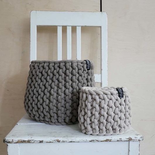 doniczki Pleciona osłonka na doniczkę ze sznurka