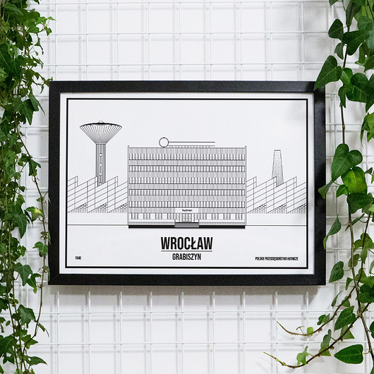 Plakat Wrocław - Grabiszyn - sitodruk Pracownia Witryna