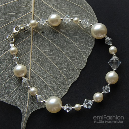 Perły Cream i kryształy Bicone MAREMI Jewelry