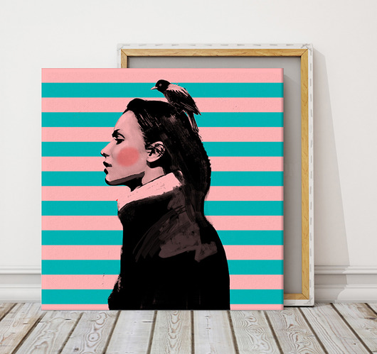 OBRAZ NA PŁÓTNIE "LINLADY 4" 100X100 CM Krzanoo