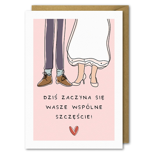 Kartka Ślubna,Wspólne Szczęście ! PaperFlamingo
