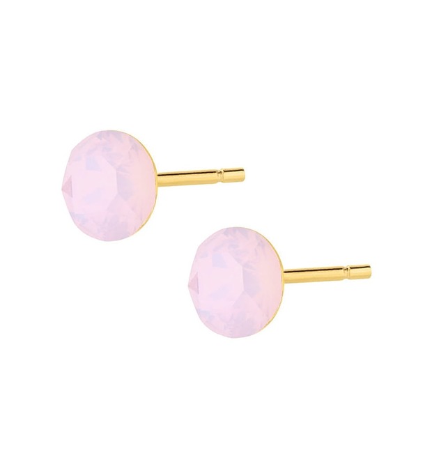 kolczyki z kamieniami Kolczyki z różowym kryształem