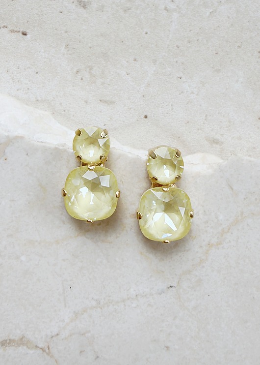 kolczyki pozłacane Cytrynowe Kolczyki Sztyfty AMORE Soft Yellow Ignite