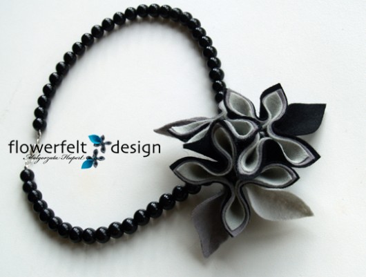 czarne z szarym-zamówienie FlowerFelt Design