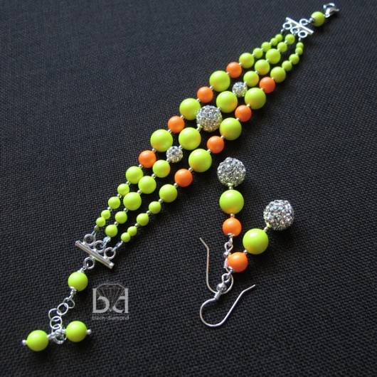 Neon w komplecie kryształ Swarovski Black Diamond