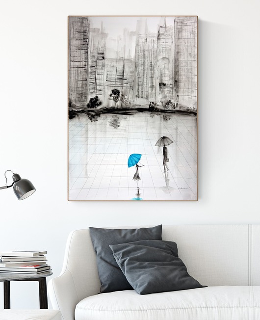 grafika 70 x 100 cm wykonana ręcznie Krystyna Siwek Art