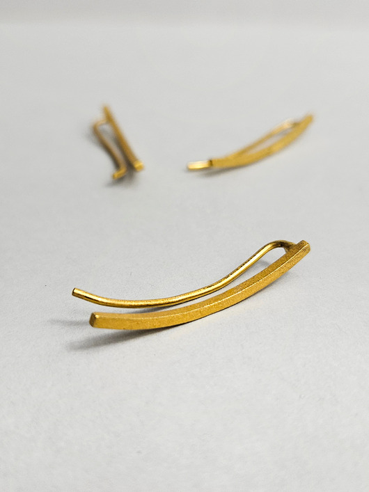 nausznice Nausznica pozłacana długa kolczyk wsuwka