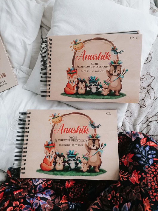 notatniki i albumy Personalizowany album, metryczka urodzenia, pamiątka Chrztu,