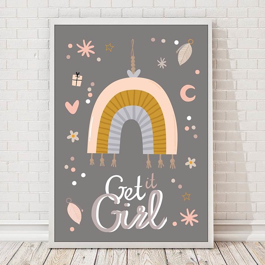 obrazy i plakaty do pokoju dziecięcego Plakat Get it girl