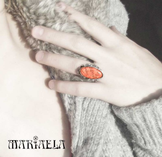 HOWLIT koralowy owal MARIAELA