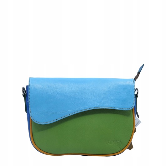 torby na ramię Torebka damska listonoszka skóra naturalna kolorowa stylowa pojemna OLIVKA