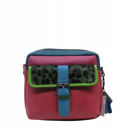 torby na ramię Torebka listonoszka unikatowa skórzana skóra naturalna pojemna OLIVKA