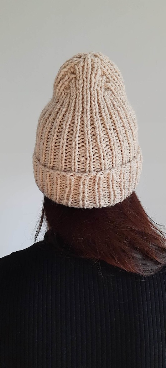 czapki damskie Czapka Beanie- wełna i alpaka Toffi Beż handmade