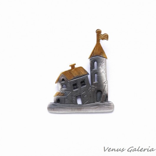 Wisiorek srebrny - Senne miasteczko II VENUS GALERIA