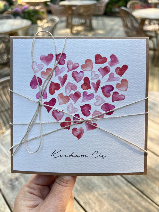 kartki scrapbooking Wyjątkowa ręcznie robiona kartka prezent na walentynki, walentynkowa - walent