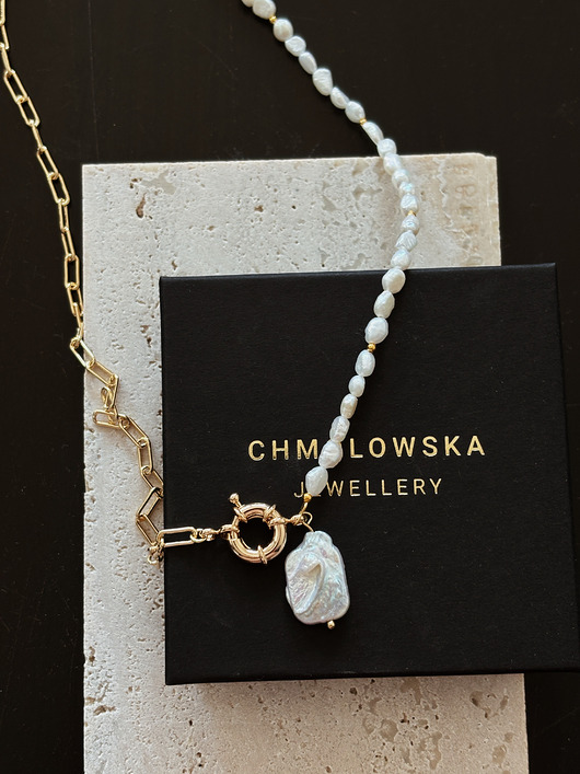 złote naszyjniki Naszyjnik Łańcuszek i Perły