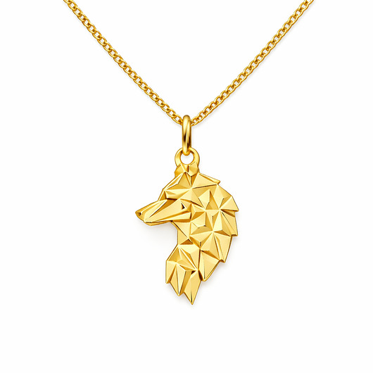 złote naszyjniki WILK - srebro, złoto, różowe złoto