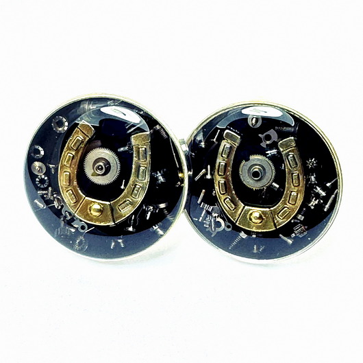 spinki do mankietów SPINKI - Podkowa (Black) - Spinki do mankietów